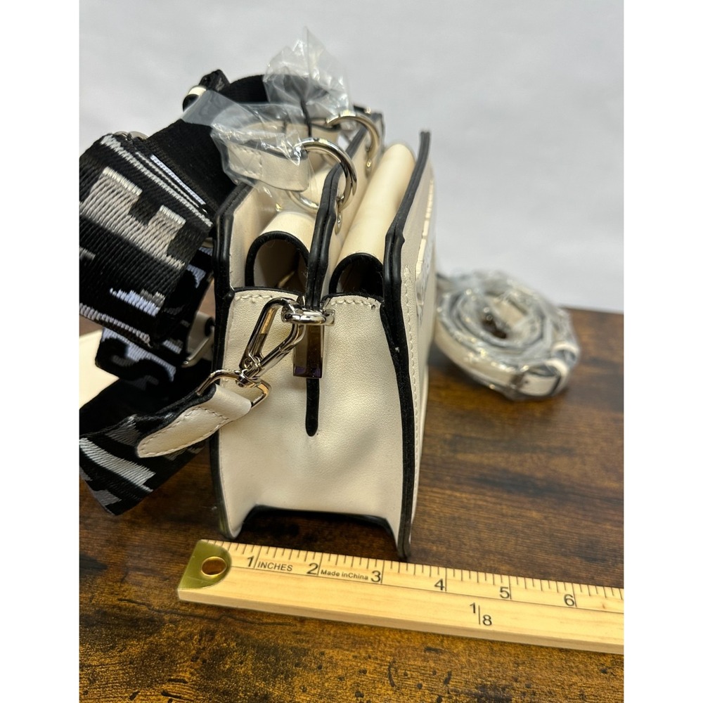 Steve Madden Bevelyn Mini Crossbody Bag w/ Logo Strap & Pouch One Size Vanilla - Picture 13 of 16